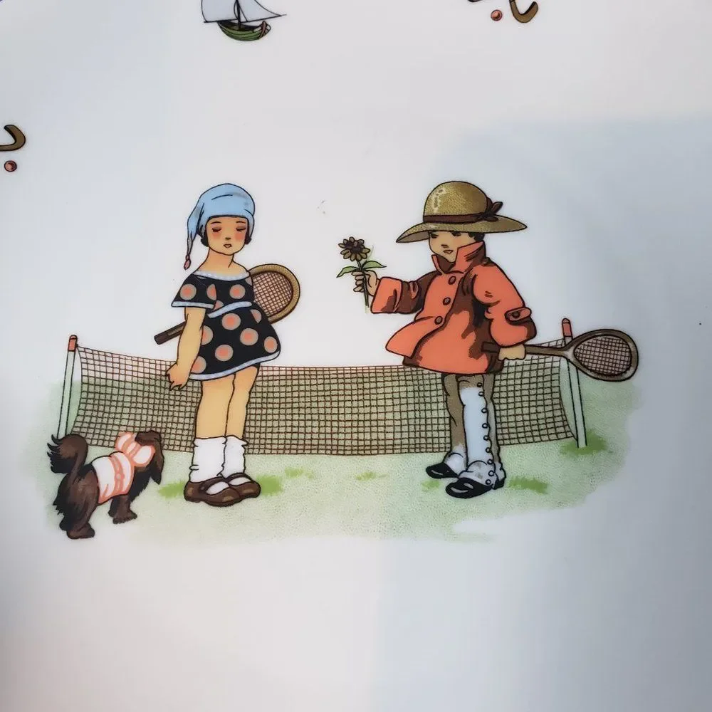 CUTE Pier 1 One Imports Porcelain Nostalgic Children Plates Made in Germany